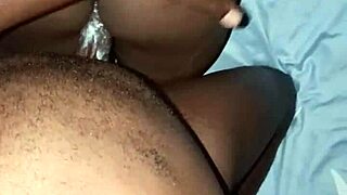 my ebony girlfriend creams hard on my big black cock from behind full clip