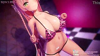 hanako shakes big tits and ass in dynamic dance