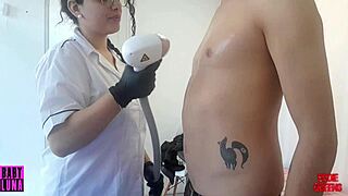 aww depilacion laser on this chubby latina babe ends with creamy tit finish...