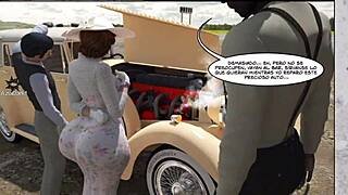 Esposa engaña a marido con big black cock en baño