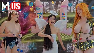 what if lauren phillips and gia derza turned jerkaoke into a horny lesbian orgy fuckfest?