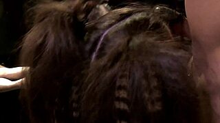 Ashley Lovebug kneels deepthroats ghetto cock then takes shaved pussy cumshot facial in mouth