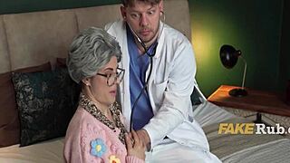 Czech granny feels pure joy riding her horny doctor's cock in hospital