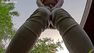 Serina Gomez Soaks Jeans Desperately In Dutch Public Toilet And Outdoors