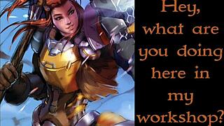 hey, brigitte from overwatch hentai gives you that redhead joi to explode in femdom game style
