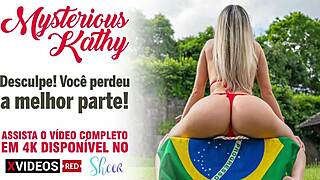 Brazilian beauty flaunts natural big ass in naughtiest panties with intense teasing