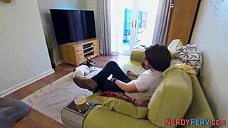 busty british babe tricked into first-time handjob and deep cock sucking for high def reality fun.