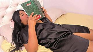 Stepbrother accidentally cums on curvy brunette amateur's wet pussy during rough missionary