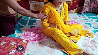Indian Bhabhi Babysitter Blowjobs Stepbrother Doggystyle Creampie in Bathroom!