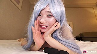 asian slut ringo fuji moans pushing fingers and vibrator deep in shaved wet pussy!