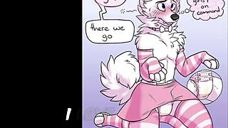 Diapered Furry Endures Intense First-Time Cosplay Pounding Part 1