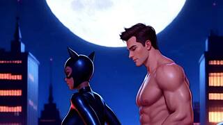 Catwoman Gets Petite Anal Assfucking from Milf Mother-in-Law Cock!