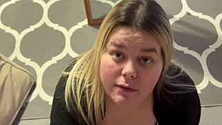 bbw latina wife slut in thong takes dirty cum covered blowjob orders from men humiliating her