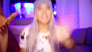 oh god, this submissive latina bbw craves cum on her tongue before sleep!