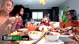 Grateful asian blonde orgy with 69 licking and cowgirl riding