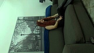 daisy marie teases her redhead ass with anal play