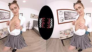 jessica explores virtual taboo with masturbation and orgasm