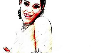 Charley casually strips her sexy outfit, ripping clothes while spreading wide in a teasing display.