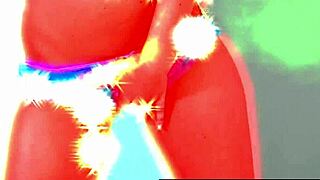 Charley casually strips her sexy outfit, ripping clothes while spreading wide in a teasing display.