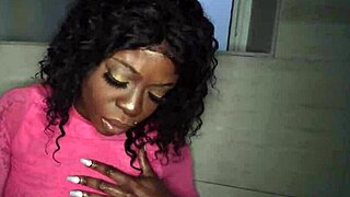 Melody Cummings sucking hard in the steamy shower scene