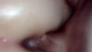 Oiled pussy gets pounded by hard cock