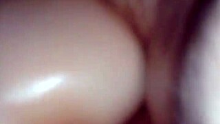 Oiled pussy gets pounded by hard cock