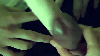 The couple dives into kinky frottage and handjob fun with a strap-on during their naughty session