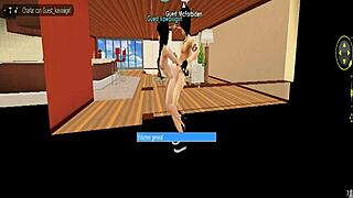 She bends over in IMVU for doggystyle pussy action