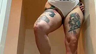 alina modelista with big ass tattoo greets ready for action