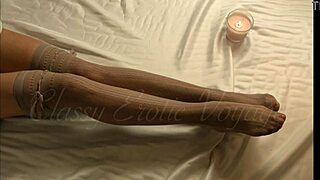 Classy Feet in Stockings Tease on Erotic Voyage