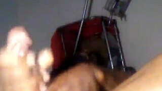 this guy oils up his long black cock and jerks off until he cums hard.