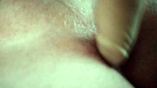 Intimate close-up of anal and masterbating