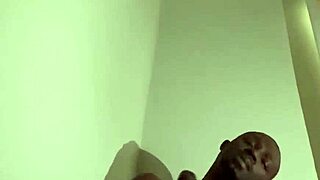 Solo black boy masturbates to a huge cumshot