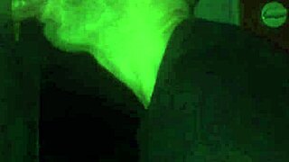 A guy slips his cock through the glory hole for a hot cumshot.