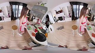 virtual taboo sex drive with brunette in pov