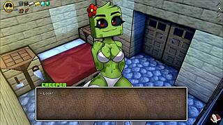 Creeper girl and piglette gave me a deepthroat blowjob in Hornycraft