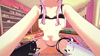 Vshojo's latest video features a steamy encounter between a broadcasting babe and her lucky client