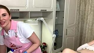 pretty girl with sexy legs and gorgeous ass came for waxing