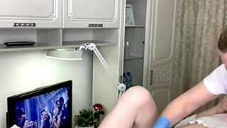 pretty girl with sexy legs and gorgeous ass came for waxing