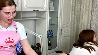 pretty girl with sexy legs and gorgeous ass came for waxing