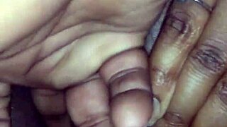 Ebony dirty slut fingers ass and masturbates homemade