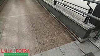 latina couple's outdoor threesome with old guy, cuckold filming