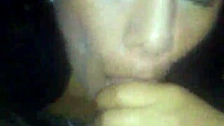 Slut Sucks His Cock Hard!