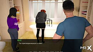 Erogame with Busty Hentai Girl and Anime Characters