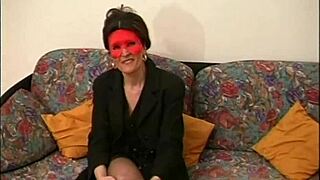 milf touches her hot pussy alone