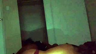 Ebony girlfriend intensely loves creampie with black cock in sexy hardcore action.