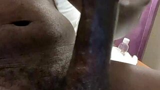 Black Jerking Full Load of Cum