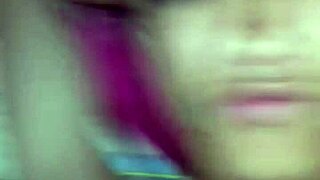 Leggy goth girlfriend bends over for pussy licking