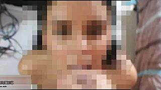 Stepsister caught masturbating, gets pussy fucked.