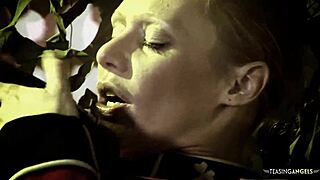 Three blondes in stockings ride and suck one hard cock